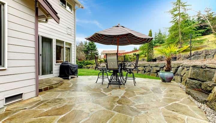 Beautifully Textured and Patterned Concrete Patios in Bloomington, IN